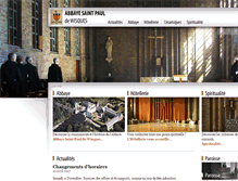 Tablet Screenshot of abbaye-saint-paul-wisques.com